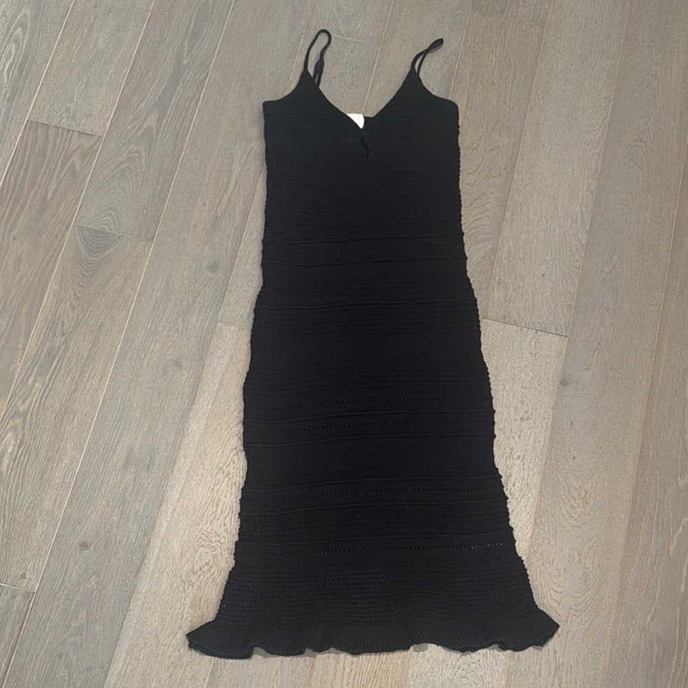 H&M Crochet Black Sleeveless Dress